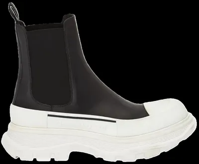 Alexander McQueen Lace Up Boot (Black/White)