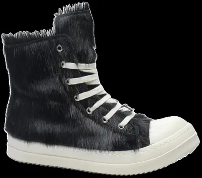 Rick Owens Black Pony Hair Ramoens