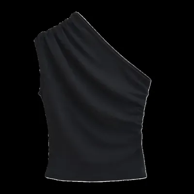Hollowed-out backless halter top
