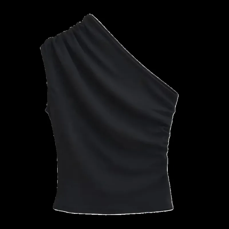 Hollowed-out backless halter top