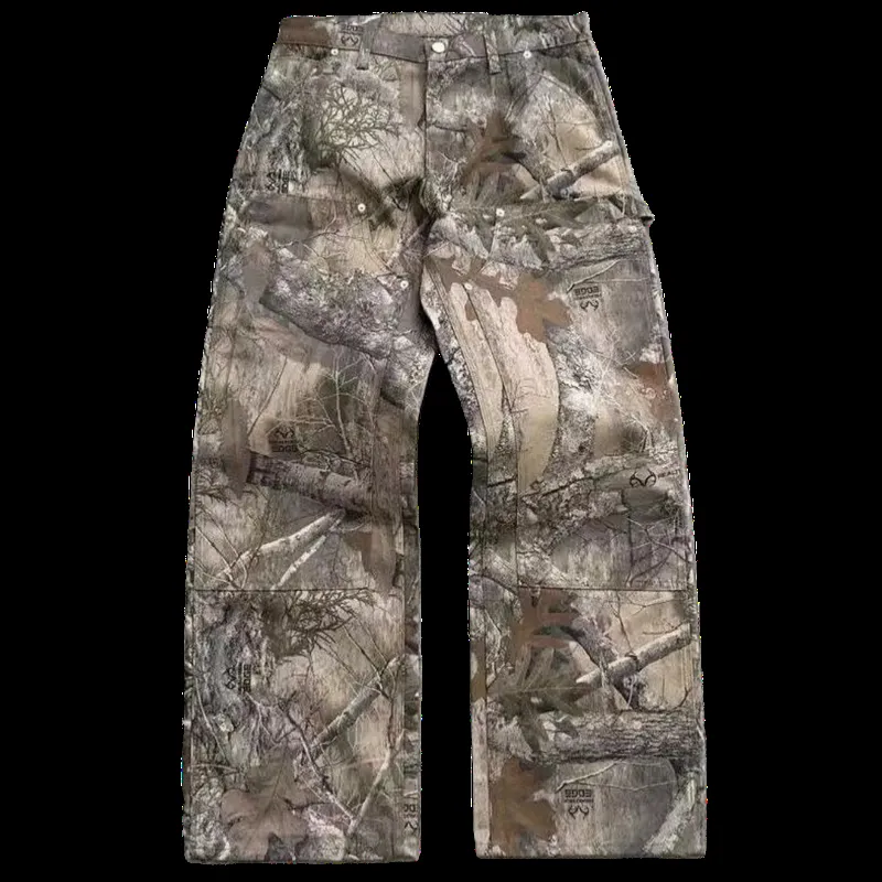 Forest Pattern Double Knee Denim
