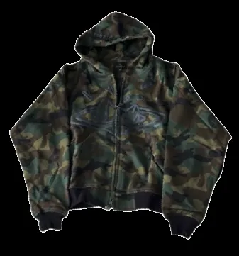 Broken Planet Camo zip hoodie