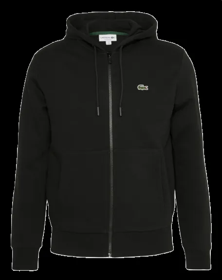 Lacoste Zip Up Hoodie Black