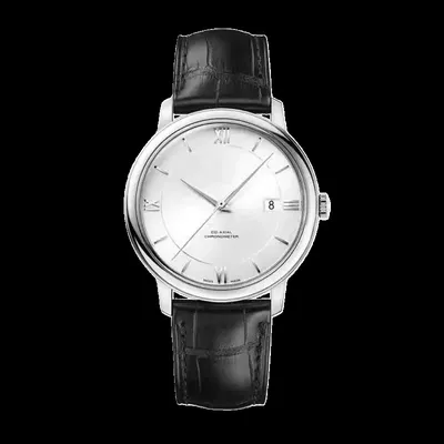 Omega Watch De Ville Leather Strap Black