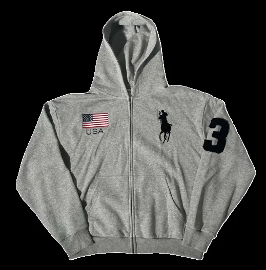 Tish Grey Polo Hoodie