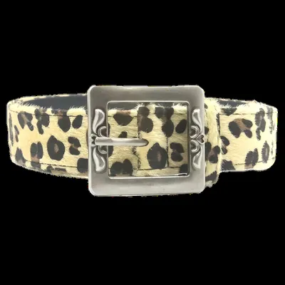 Fuzzy Leopard Belt