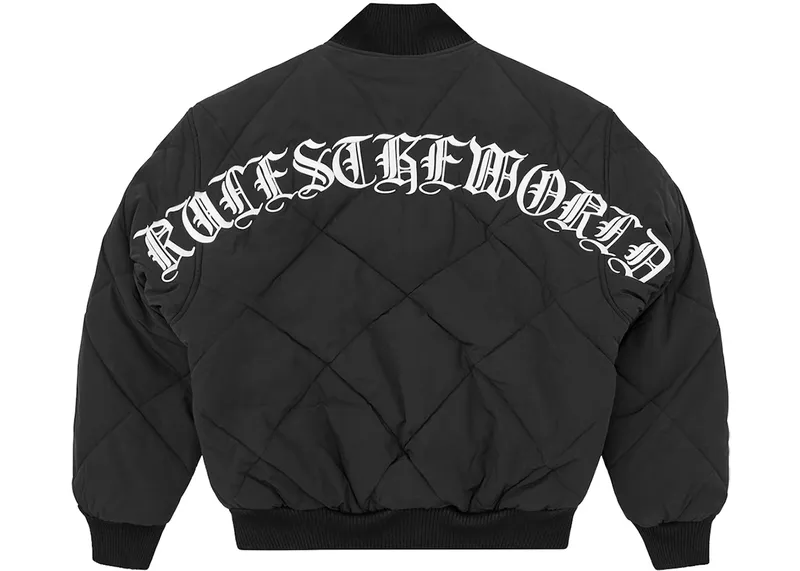 Corteiz Olde English Quilted Bomber (Black)